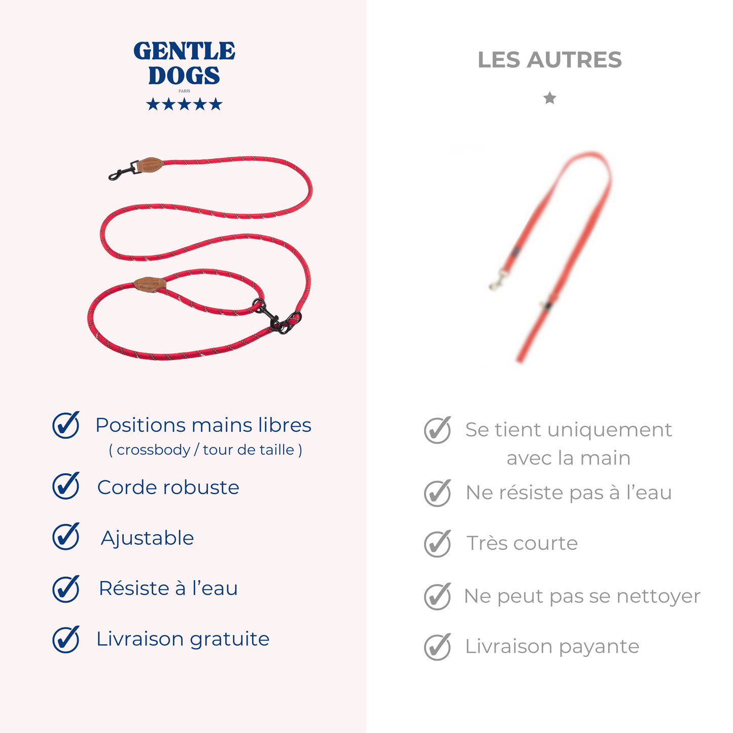 Laisse mains libres - 🕺🐾🤎